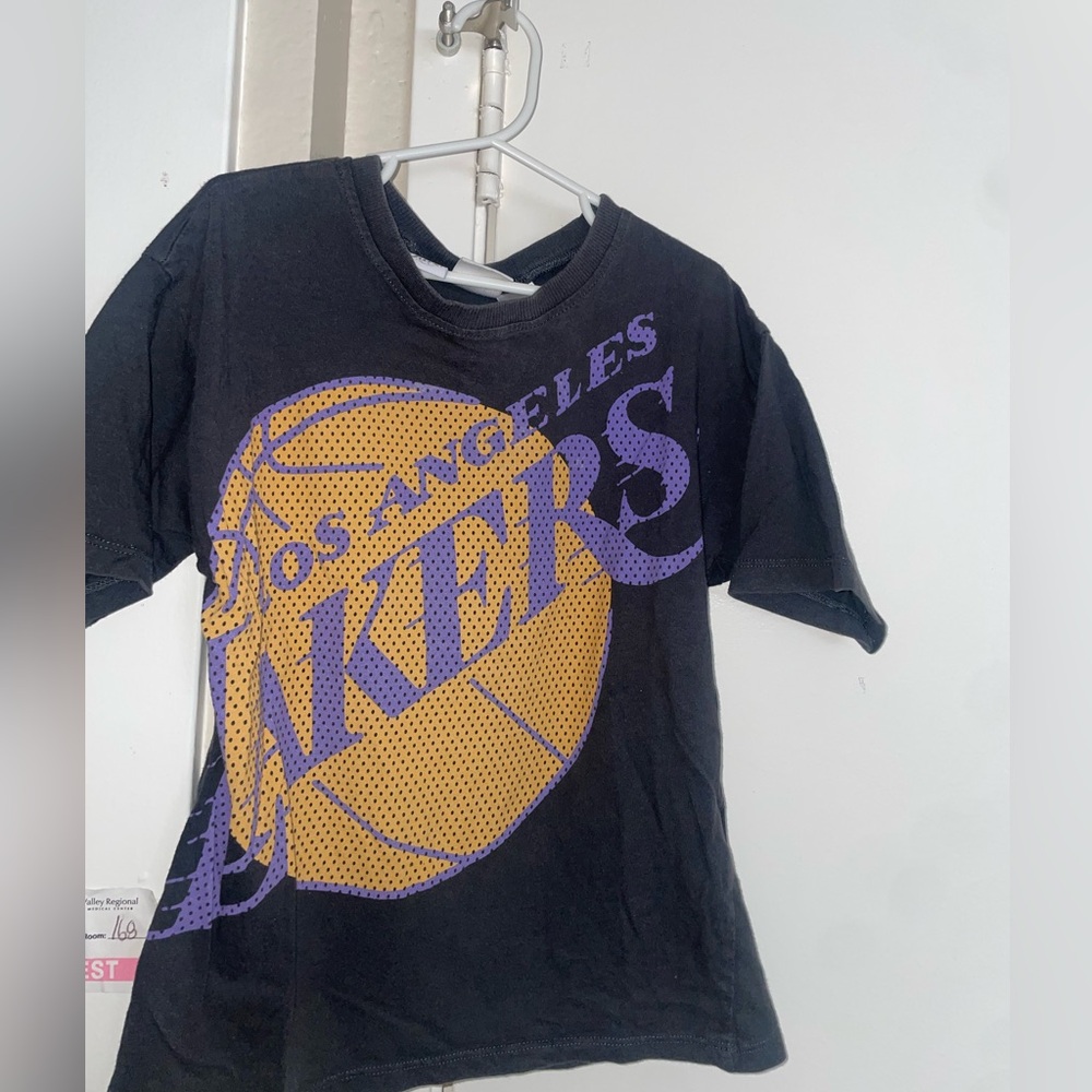 Zara Kids Black and Purple Graphic Tee